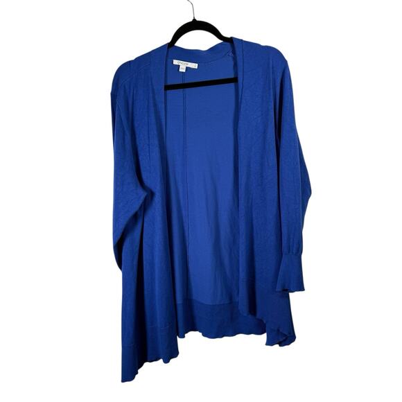 Chicos Spun Rayon Hanky Hem Cardigan Sweater Tank Top Set Blue Womens 3 US XL - Picture 2 of 11